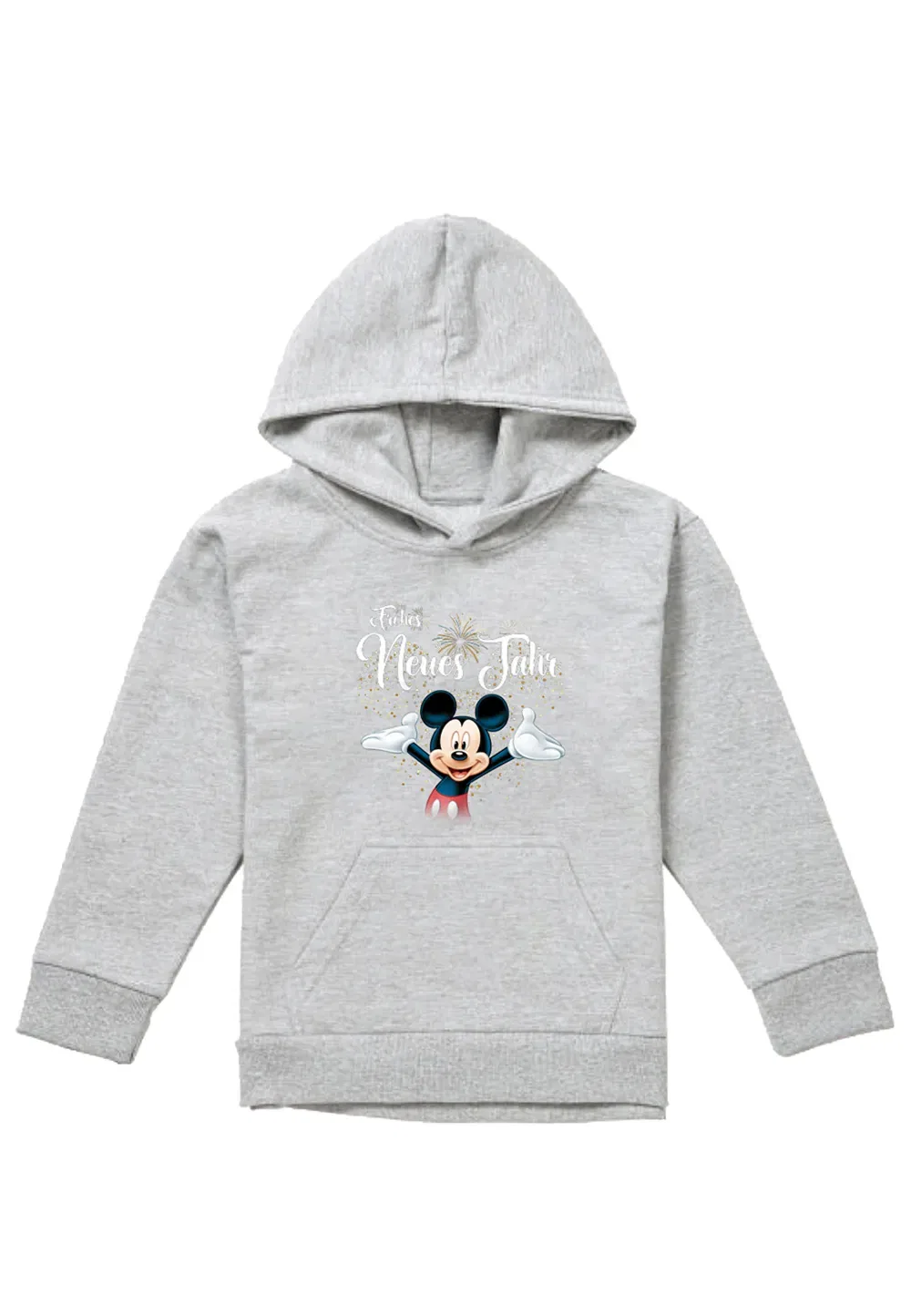 Детская худи Mickey Mouse Firework, Athletic Heather, Disney, серый