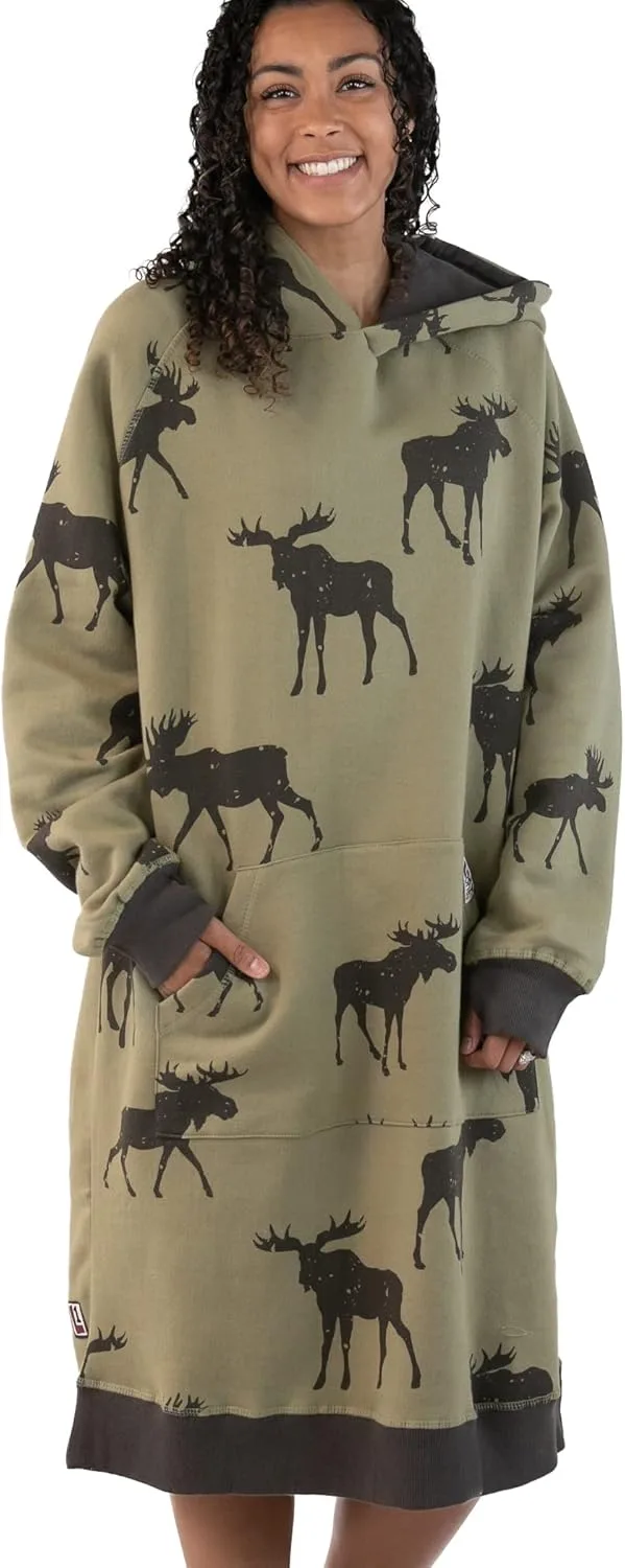 Толстовка с капюшоном оверсайз, удобная одежда для сна Lazy One, Mountain Made Sleep Hoodie