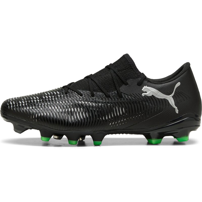 Футбольные бутсы Future 8 Match Low FG/AG Puma, цвет puma black-puma silver-fluo green — фото 4