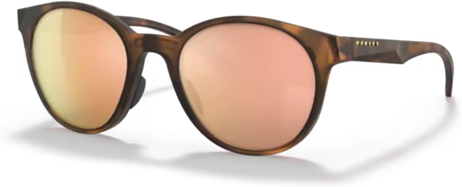 

Женские круглые солнцезащитные очки Oakley Spindrift OO9474 + комплект аксессуаров: ремешок и чехол из микрофибры, Matte Brown Tortoise / Prizm Rose Gold