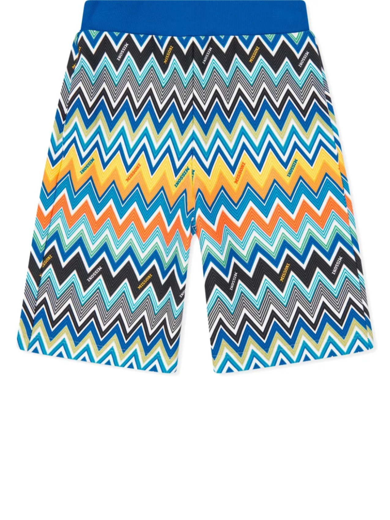 

Шорты Missoni Kids с зигзагообразным принтом, синий