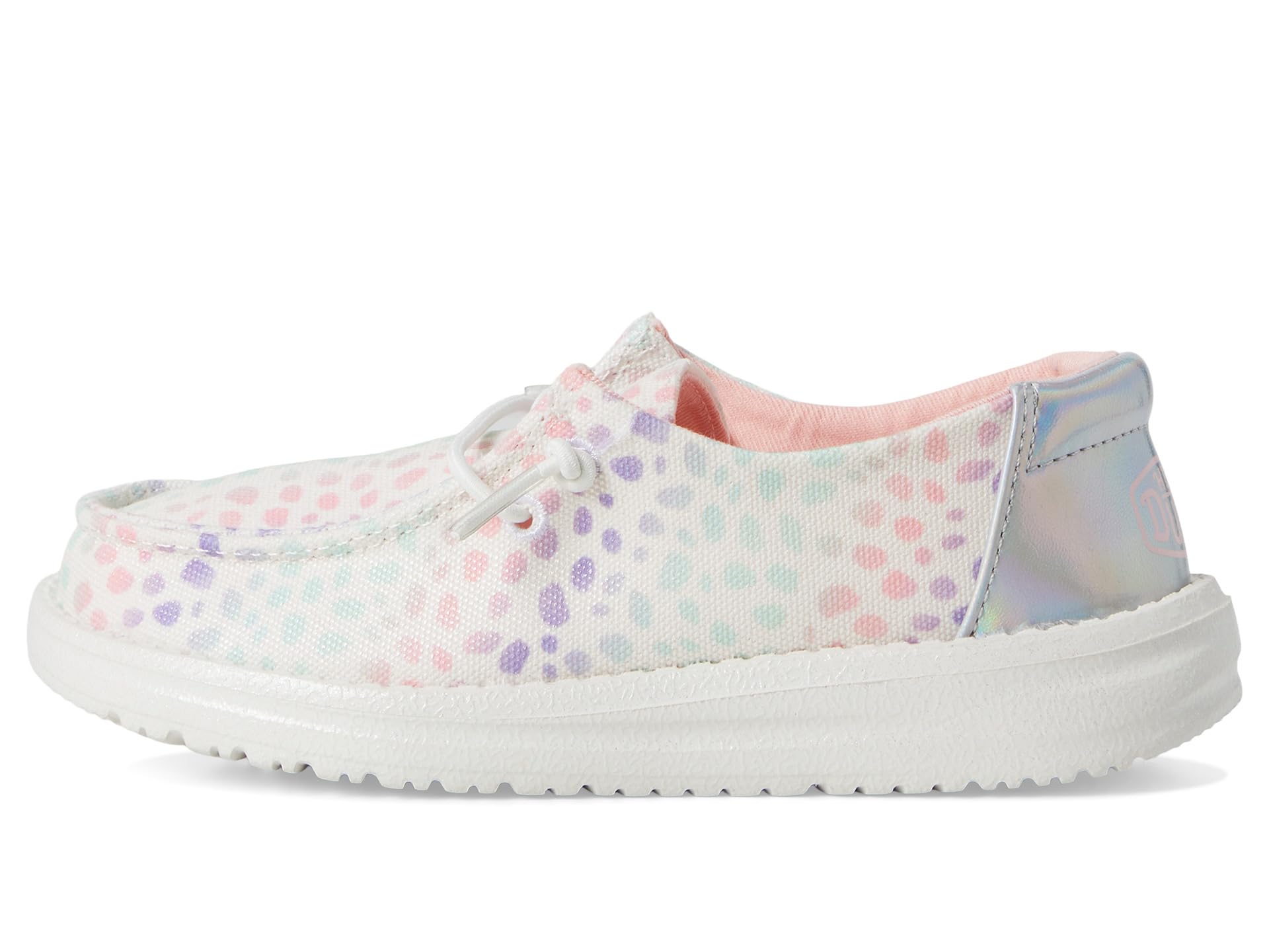 Туфли Hey Dude Kids Wendy Iridescent Leo, цвет White/Multi — фото 4