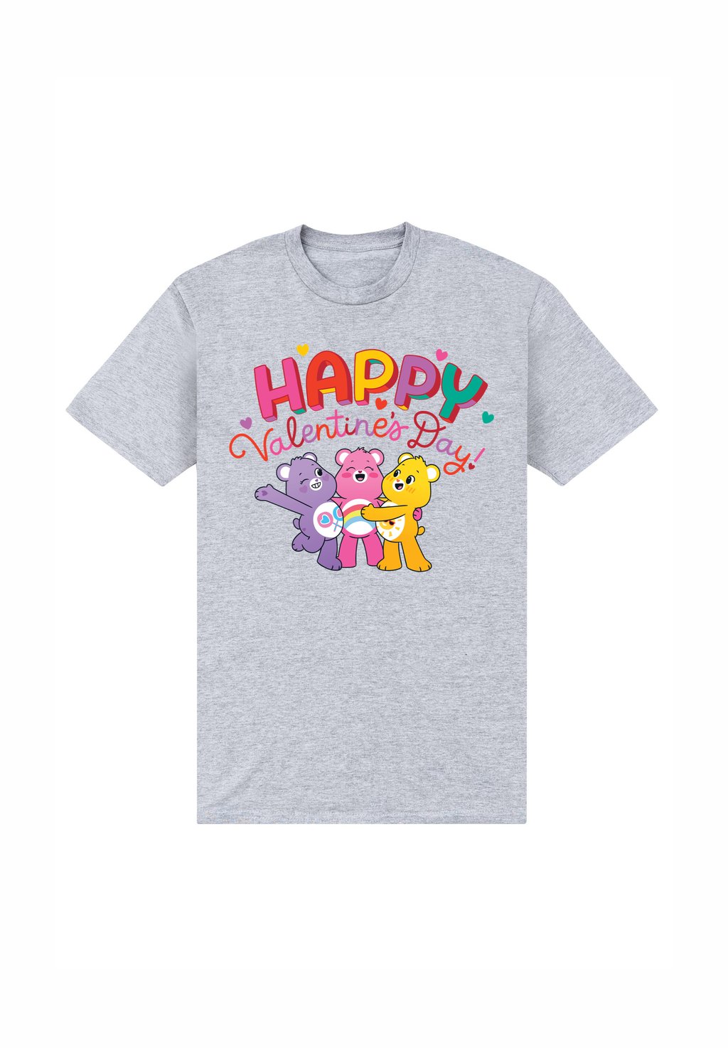 

Футболка с принтом CARE BEARS UNLOCK THE MAGIC HAPPY VALENTINES DAY Henry Tiger, цвет Heather Grey