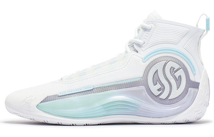 

AG4 SOAR Ice Blade Амортизирующие Противоскользящие и Износостойкие Высокие Баскетбольные Кроссовки Мужские Белый/Ледниковый Синий 361°, Бело-Синие