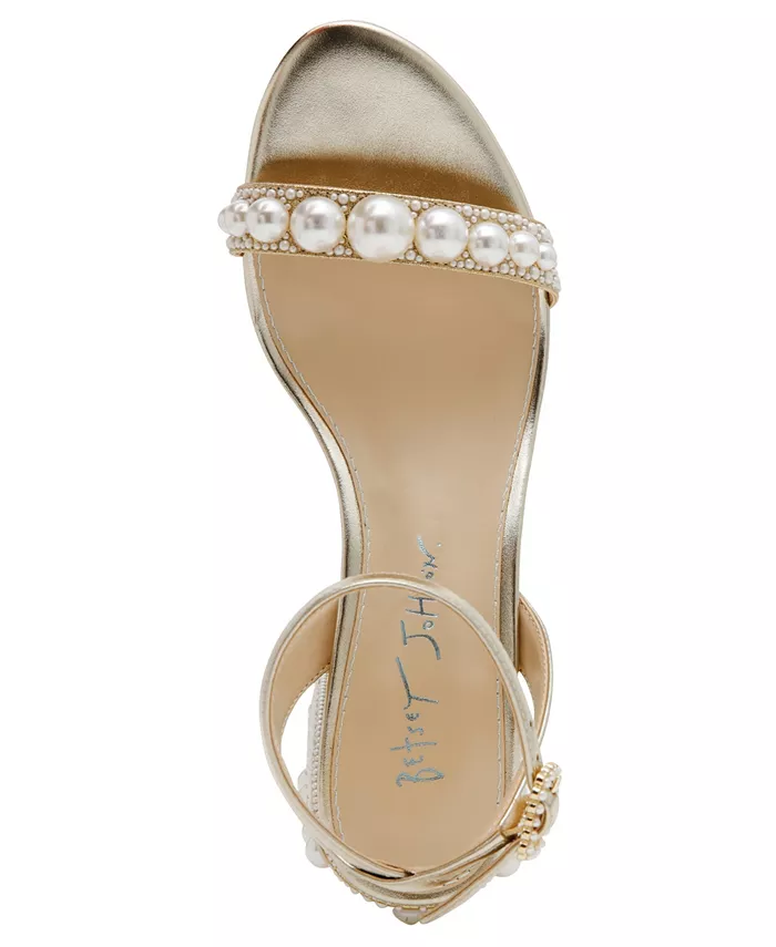 Женские босоножки Tina Block Heel Betsey Johnson, золотой — фото 4