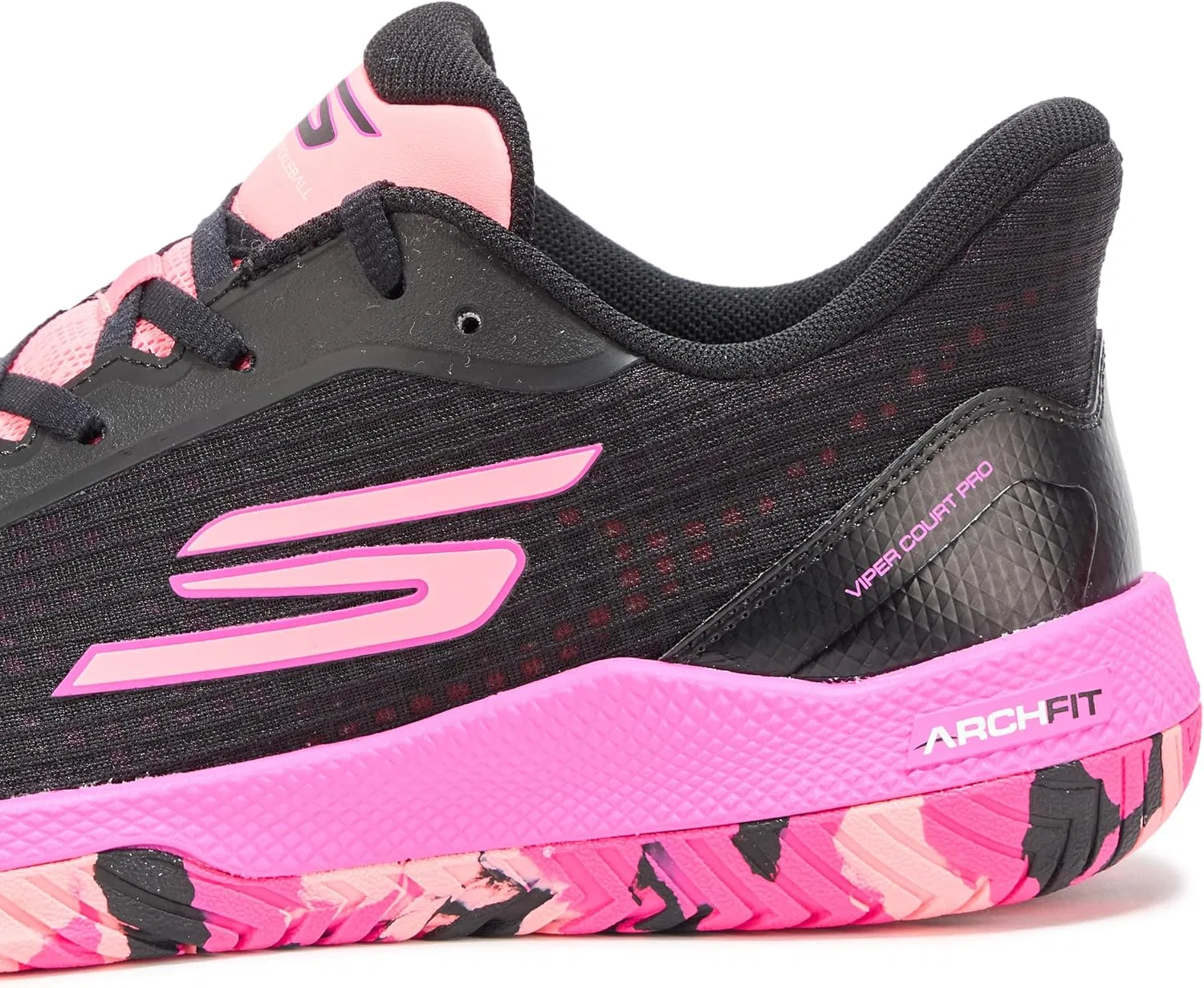 Мужские кроссовки для пиклбола Skechers Viper Court Pro, Black Pink — фото 4