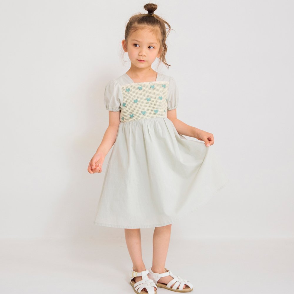 Платье с вышивкой в виде сердечек Branshes, Light green — фото 4