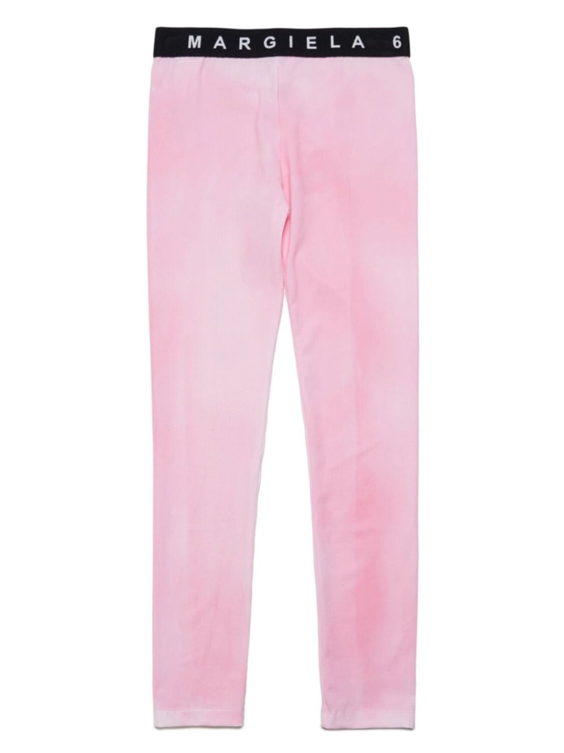 

MM6 Maison Margiela Kids легинсы с логотипом и принтом тай-дай, розовый