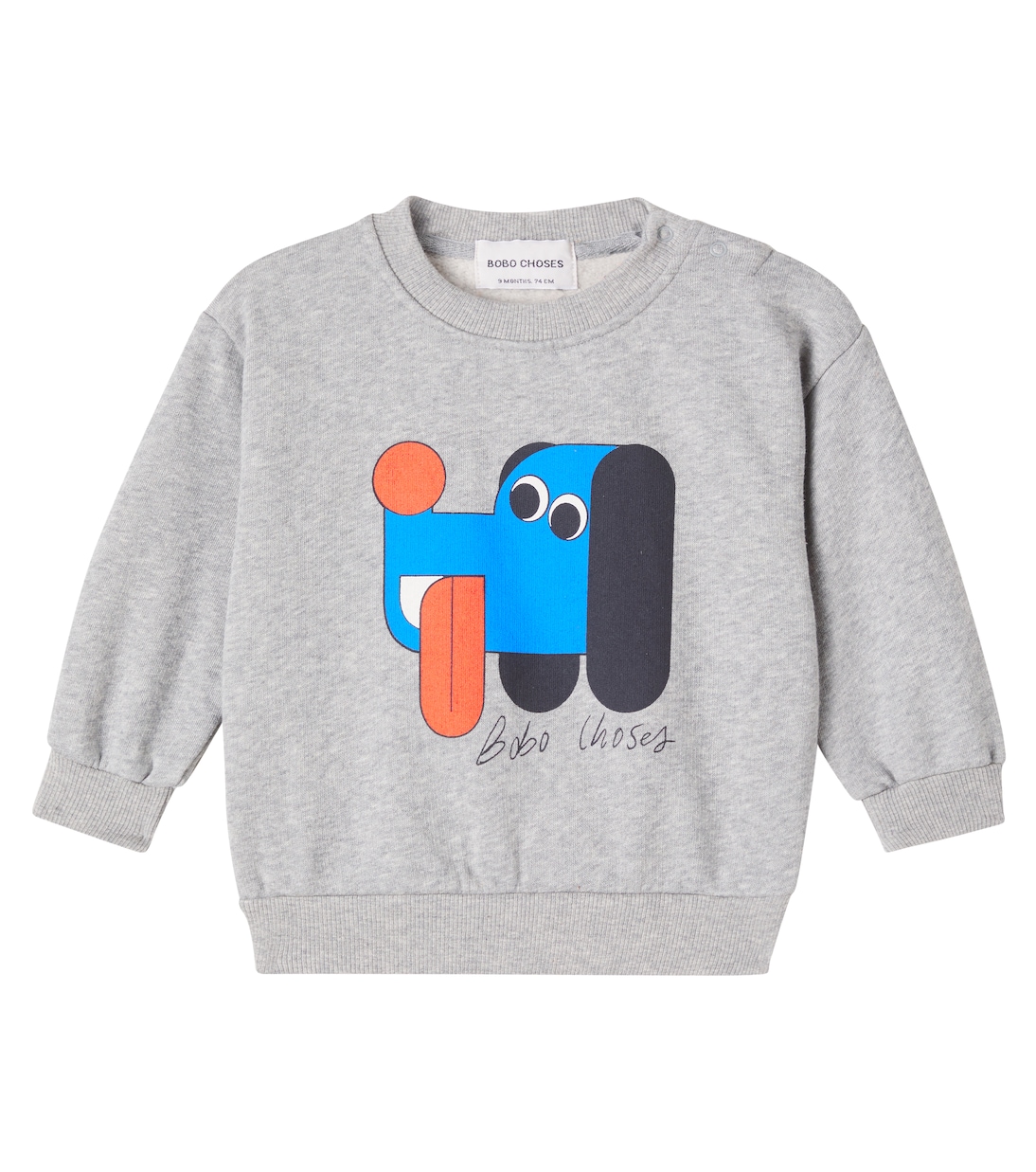 

Детский хлопковый джерси свитшот Baby Doggy Mate Bobo Choses, Light Heather Grey