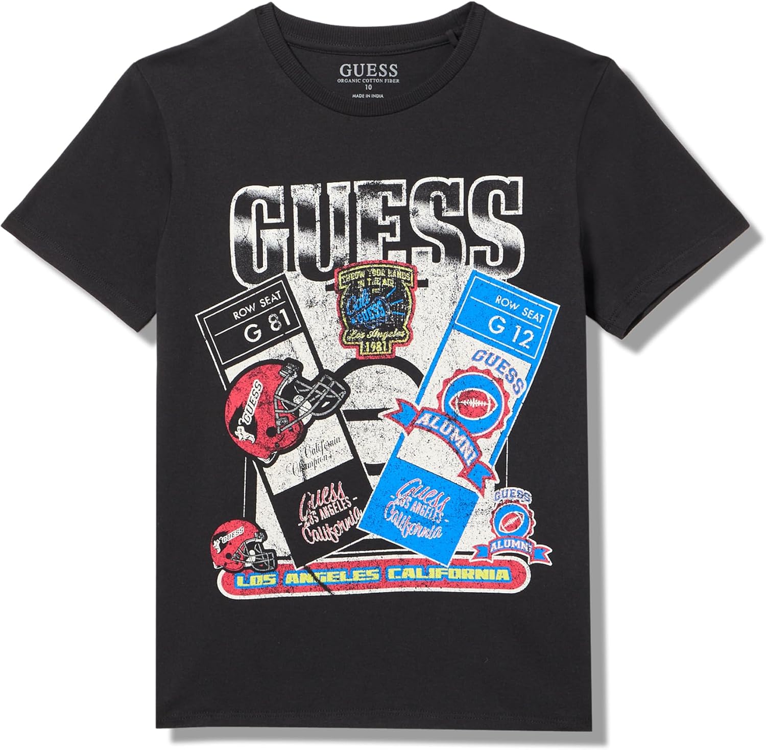 

GUESS Мужская футболка с коротким рукавом, Jet Black, Черный, GUESS Мужская футболка с коротким рукавом, Jet Black