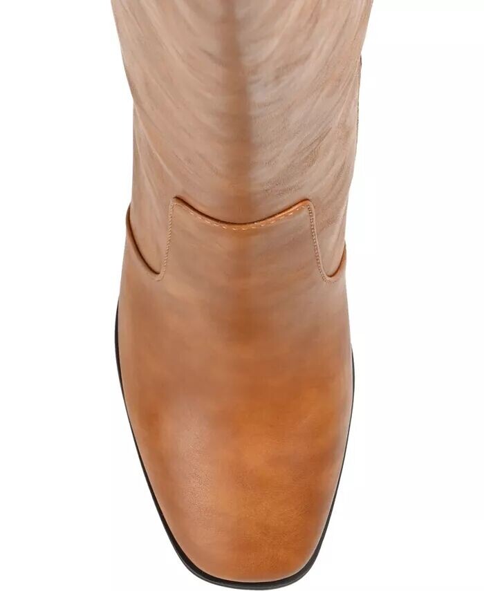 Женские сапоги Karima Extra Wide Calf до колена Journee Collection, коричневый — фото 4