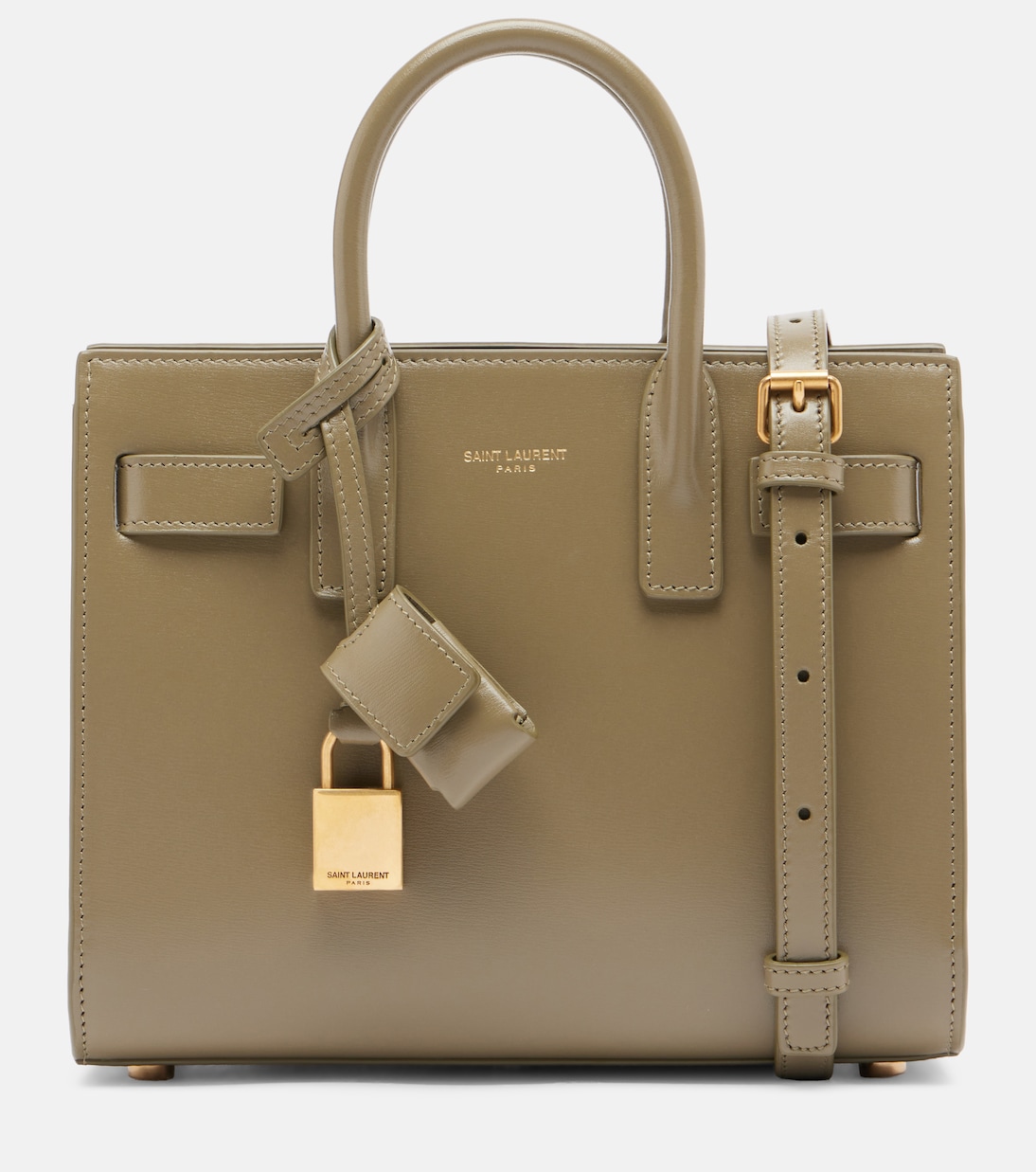 

Сумка Sac De Jour Nano из кожи Saint Laurent, Strong Moss