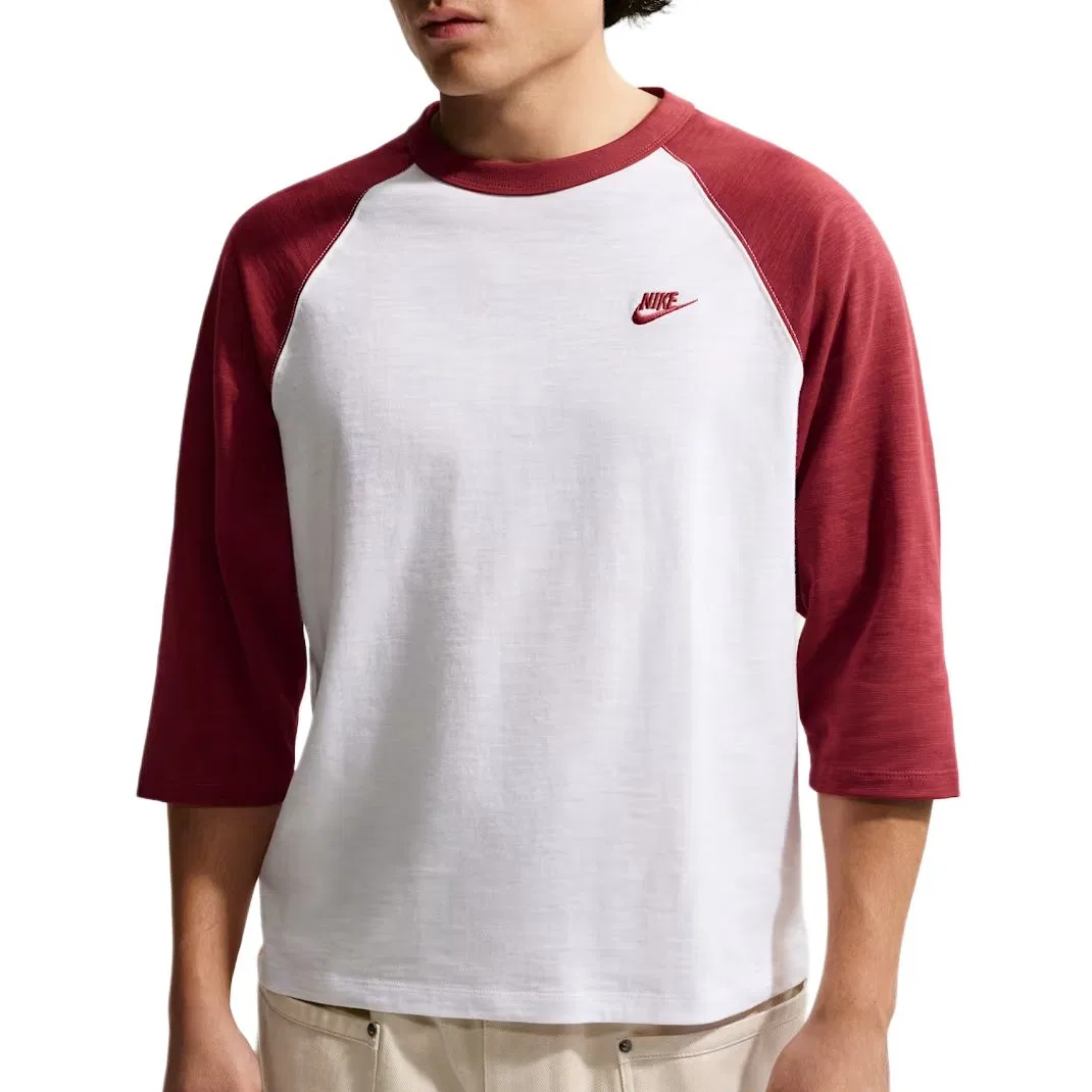 Футболка Club T Shirts Men's Stanford Cardinal/White Team/Stanford Cardinal с круглым вырезом, средней посадки Nike