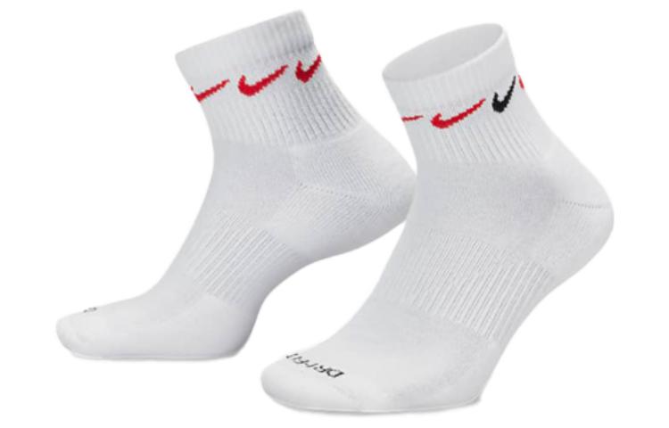 Тренировочные носки до щиколотки 3 пары 'Мультиколор' Nike, белый (3 пары) — фото 2