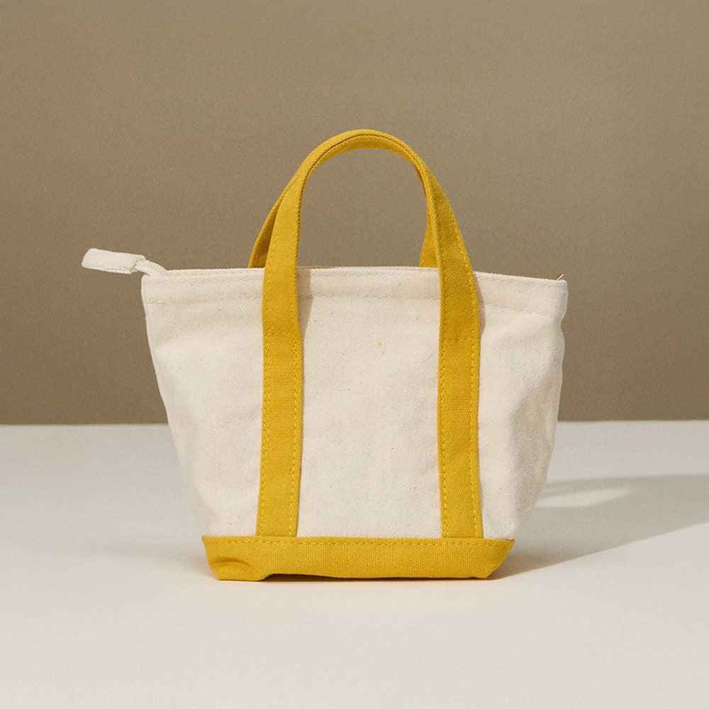 

Миниатюрная многофункциональная компактная холщовая сумка-шопер FASHNZFAB, Mustard