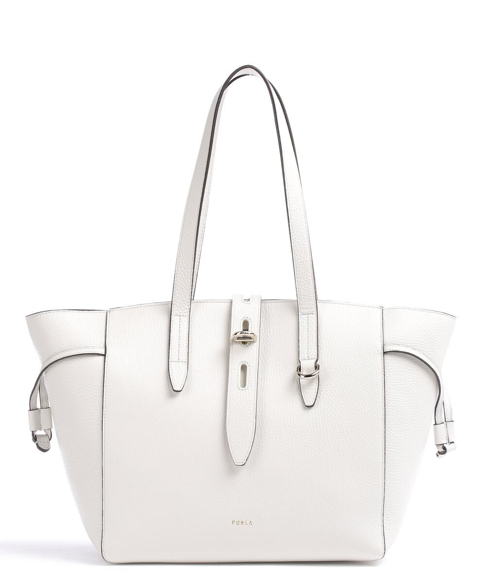

Зернистая телячья кожа Net M Шоппер Furla, белый