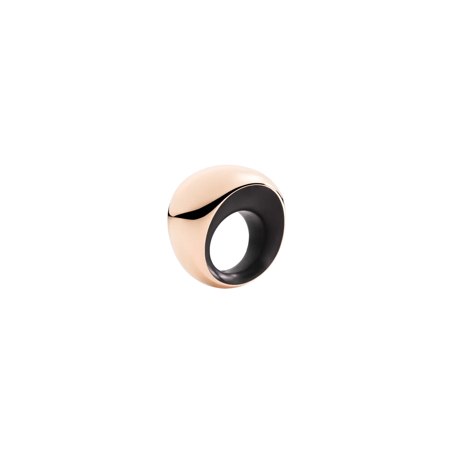 

Кольцо Vhernier Pirouette из розового золота и гагата со скрытым бриллиантом