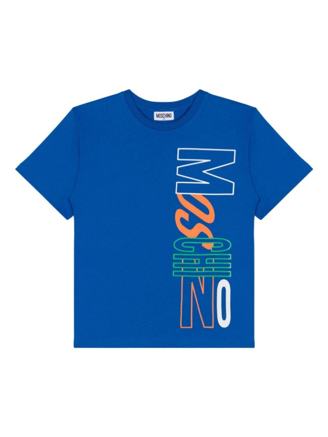 

Moschino Kids футболка с голографическим принтом, синий