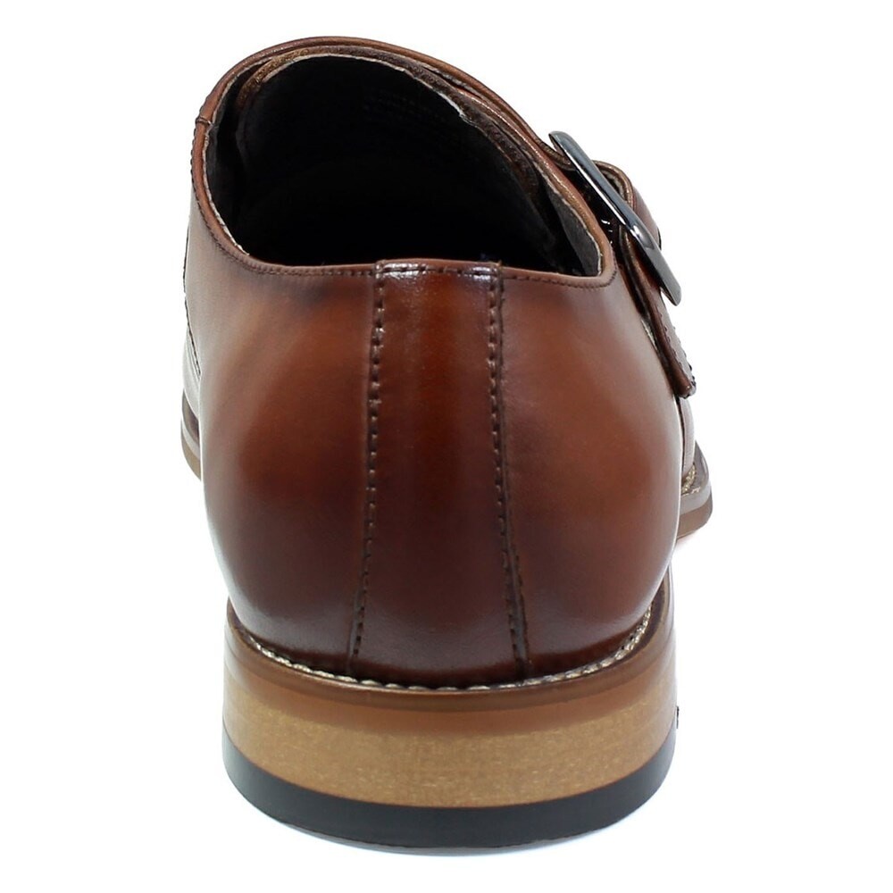 Мужские монки Desmond со средним и широким носком и ремешком Stacy Adams, цвет cognac leather — фото 4