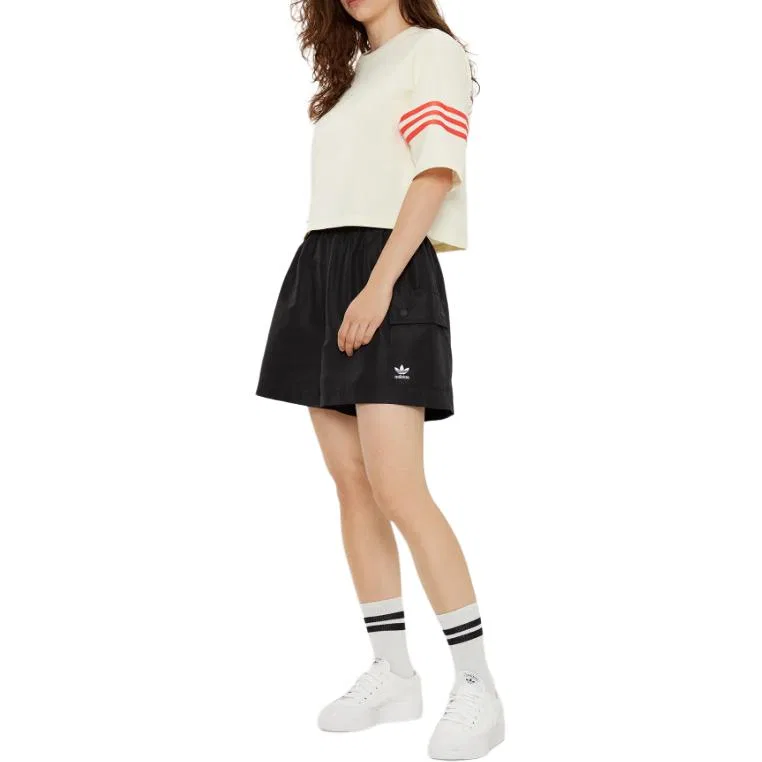Шорты карго женские Adidas Essentials Woven High Waist Black Adidas Originals — фото 2