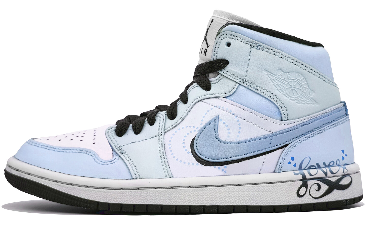 

Кроссовки Air Jordan 1 Vintage Basketball Shoes Men High-top Dark Blue, Black, синий