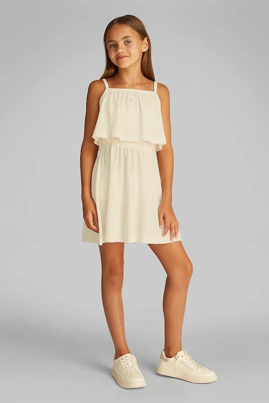 

Детское платье Calvin Klein Jeans, бежевый