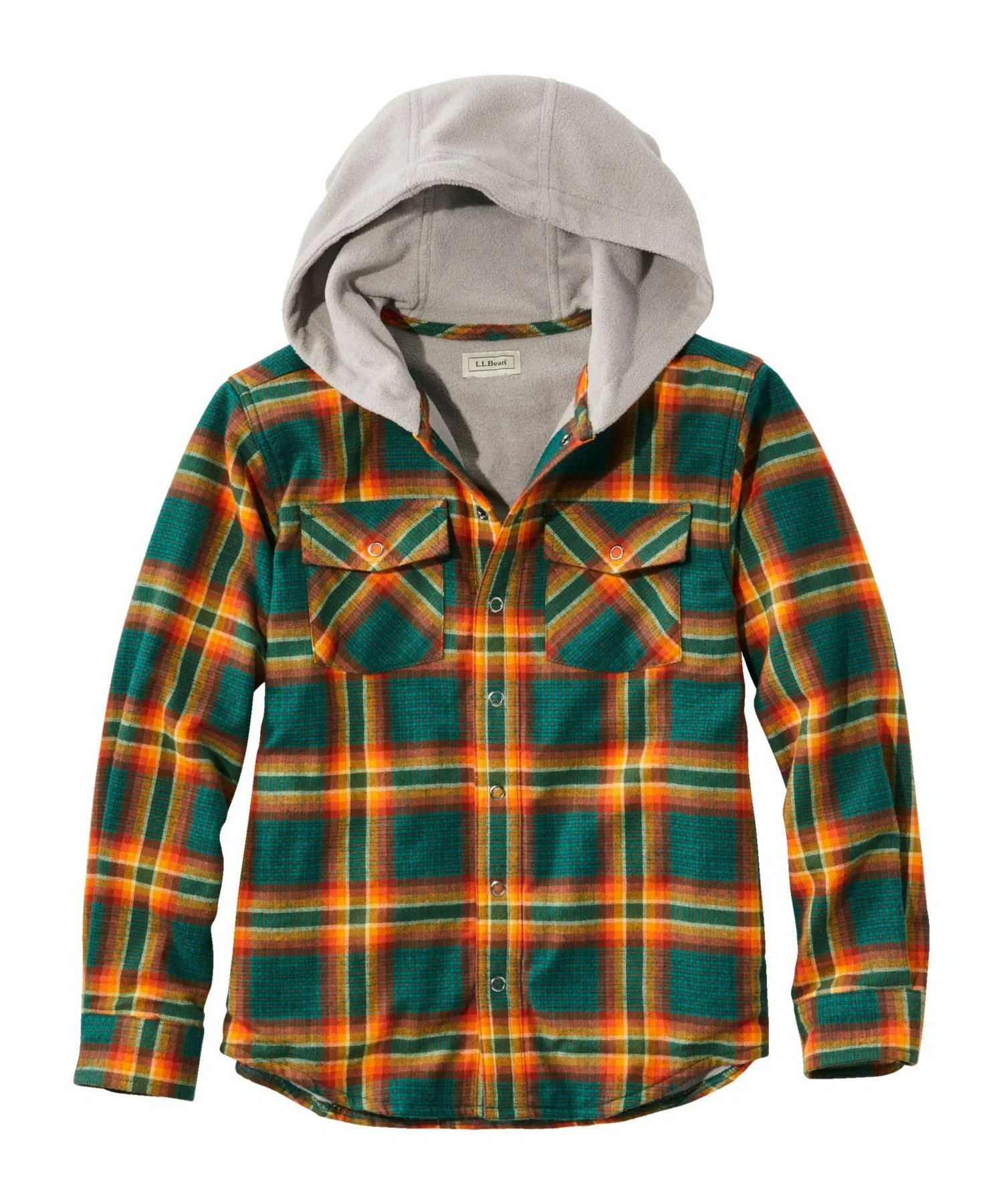 Детская фланелевая рубашка с капюшоном L.L.Bean