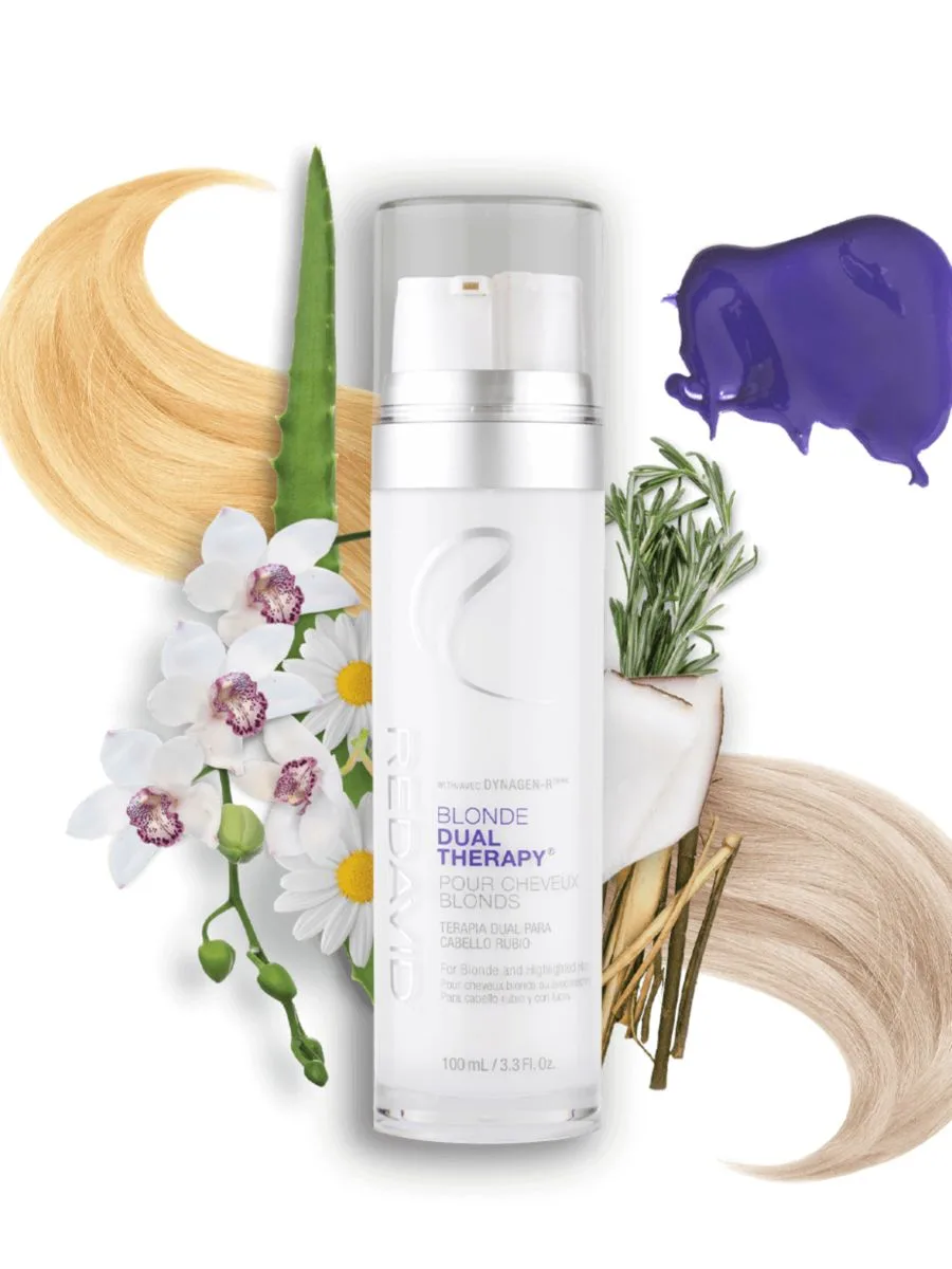 Redavid Salon Products Blonde Dual Therapy - двухкомпонентная тонирующая и восстанавливающая система для блондинок, 100 мл — фото 2