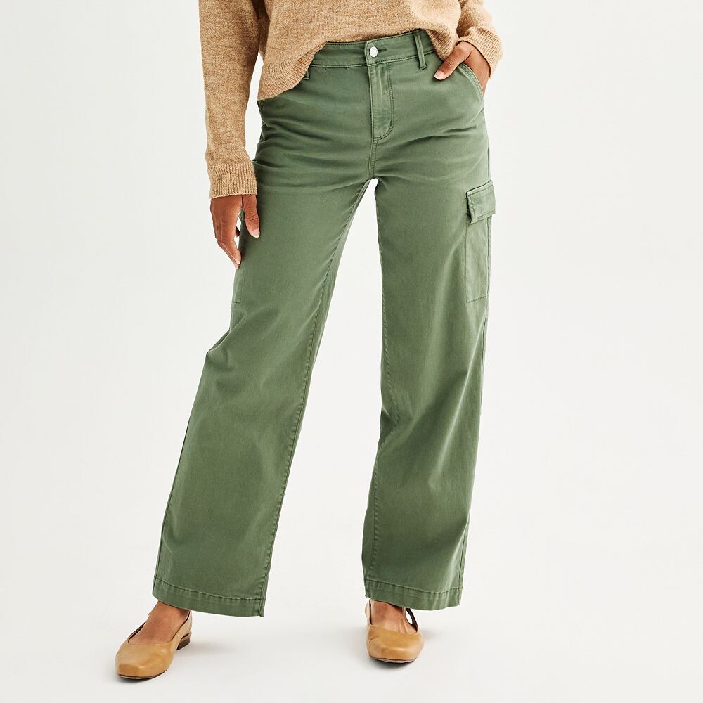 

Брюки-карго Petite Sonoma Goods For Life, цвет Manolo Olive