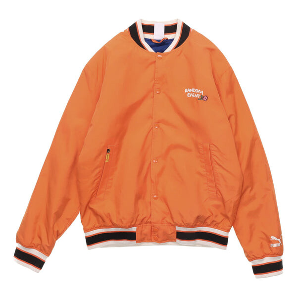 

Куртка PUMA x Randomevent Bomber Graphic Logo Jacket Orange, оранжевый
