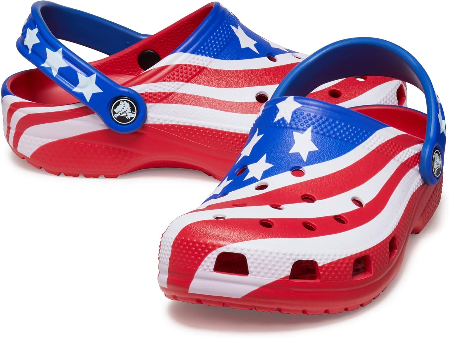 

Сабо Унисекс для детей Классические сабо с американским флагом (малыш/младший ребенок/старший ребенок) Crocs, мультиколор