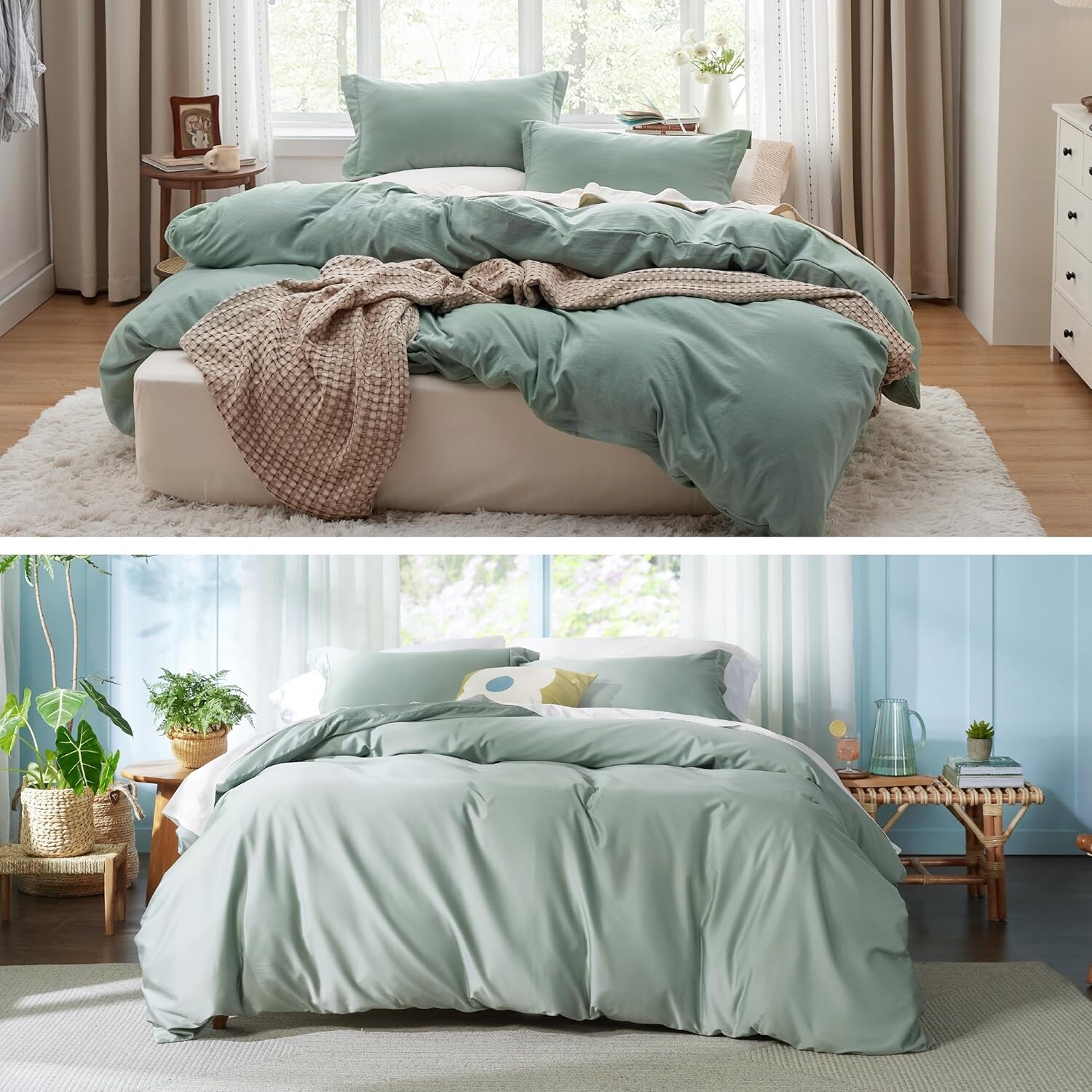 

Комплект пододеяльников размера «king-size» Bedsure — комплект мягких предварительно выстиранных пододеяльников и охлаждающего лиоцелл-хлопкового гибридного пододеяльника