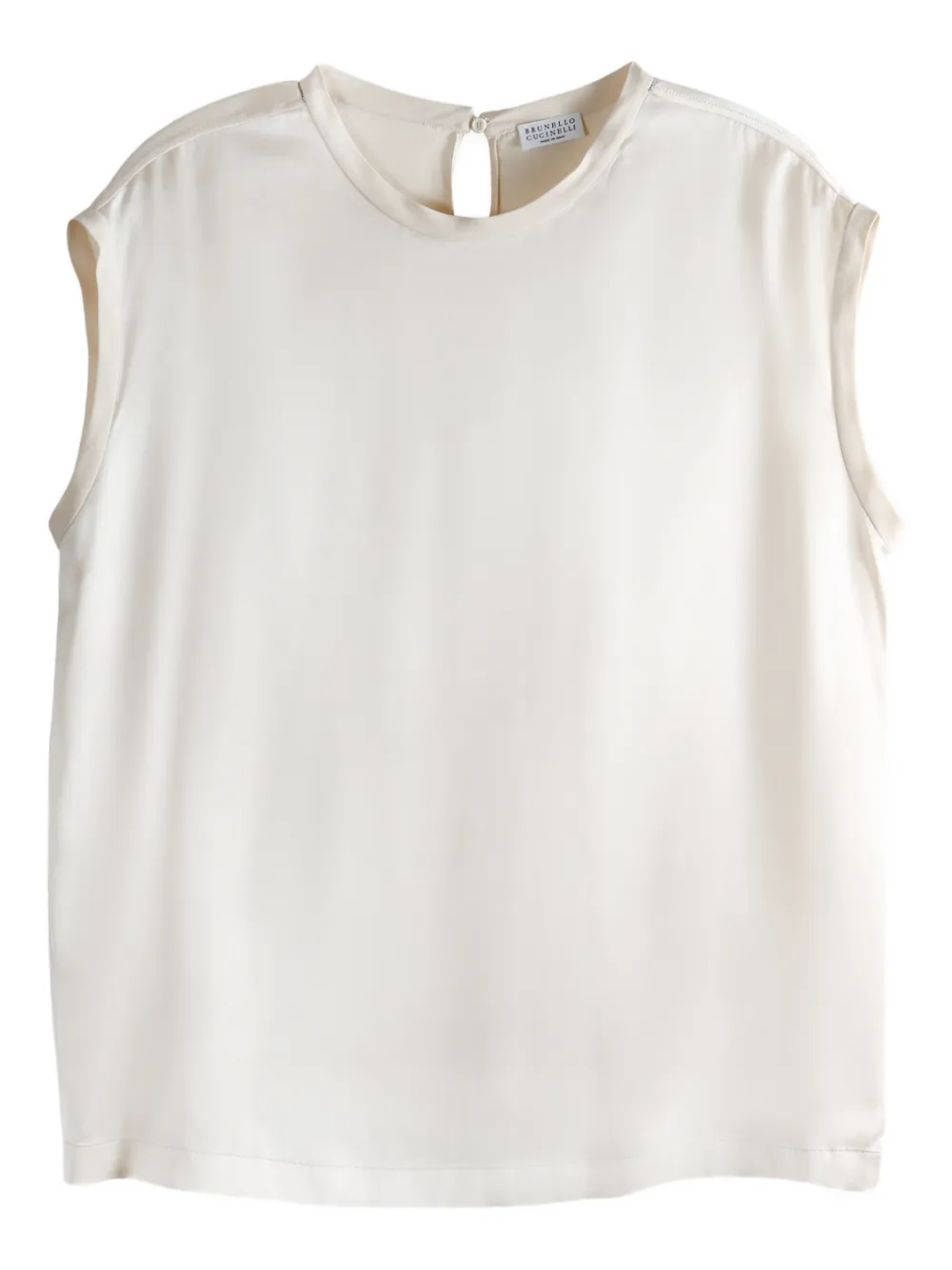

Блузка с круглым вырезом Brunello Cucinelli, бежевый