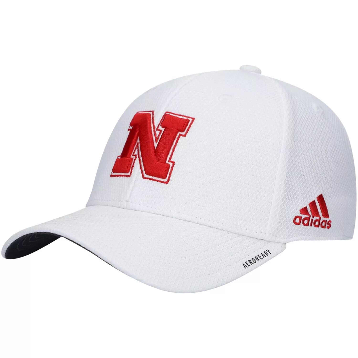 

Мужская кепка adidas White Nebraska Huskers 2021 Sideline Coaches AEROREADY Flex Hat