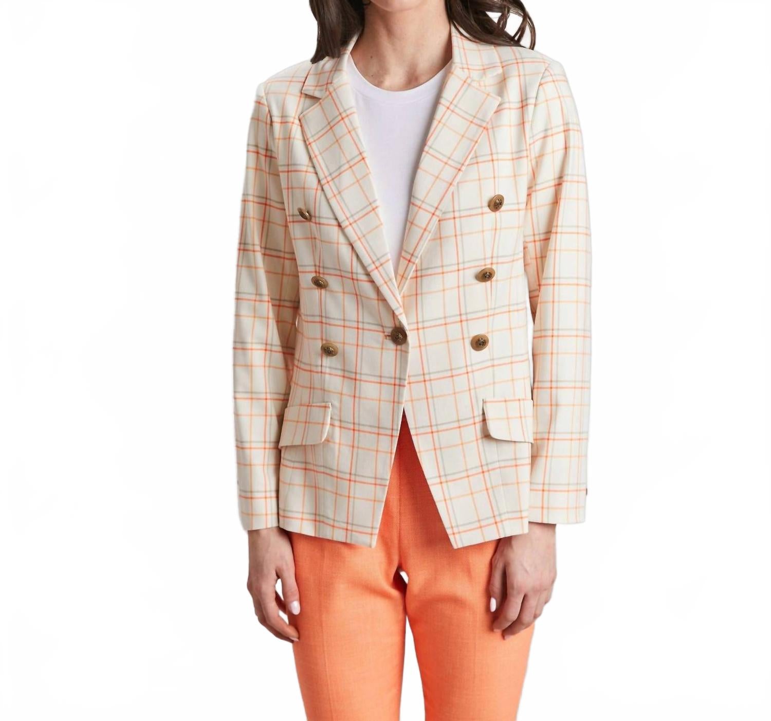 

Клетчатая куртка Steely в цвете Tang PEACE of CLOTH, Tang