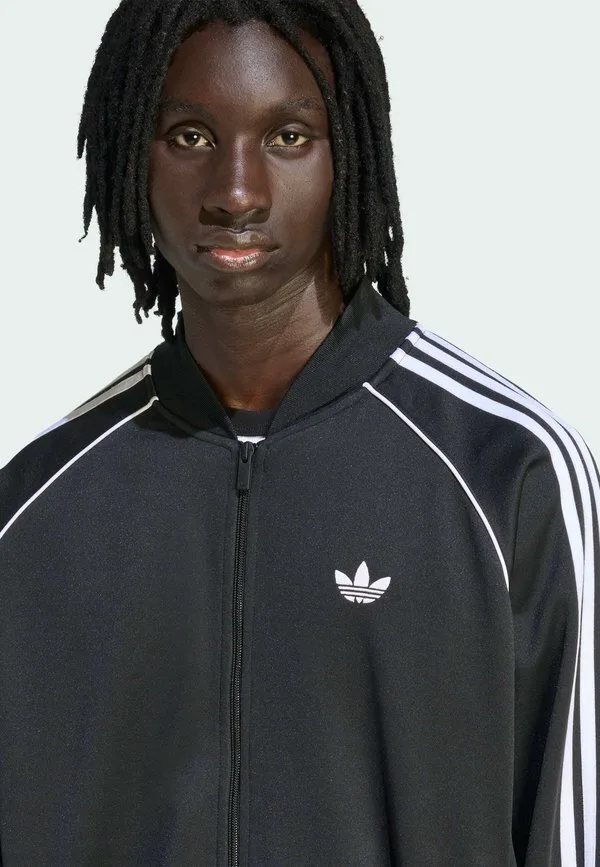 Свободная куртка-бомбер Adidas Originals, Black White — фото 3