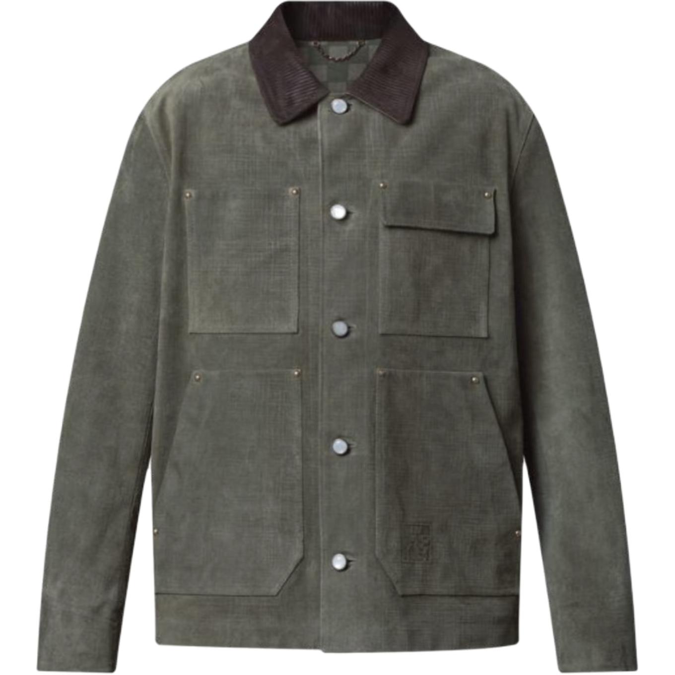LOUIS VUITTON Кожаная куртка, Light Green — фото 3