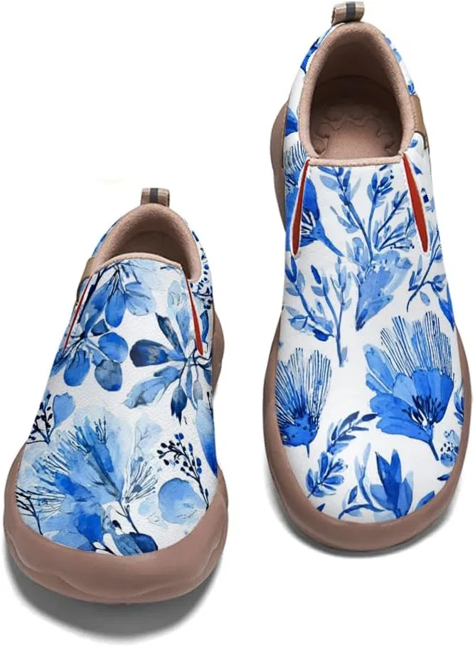 Мокасины мужские повседневные, Loafers & Slip-Ons, Art Painted Blue-01 Solepulse