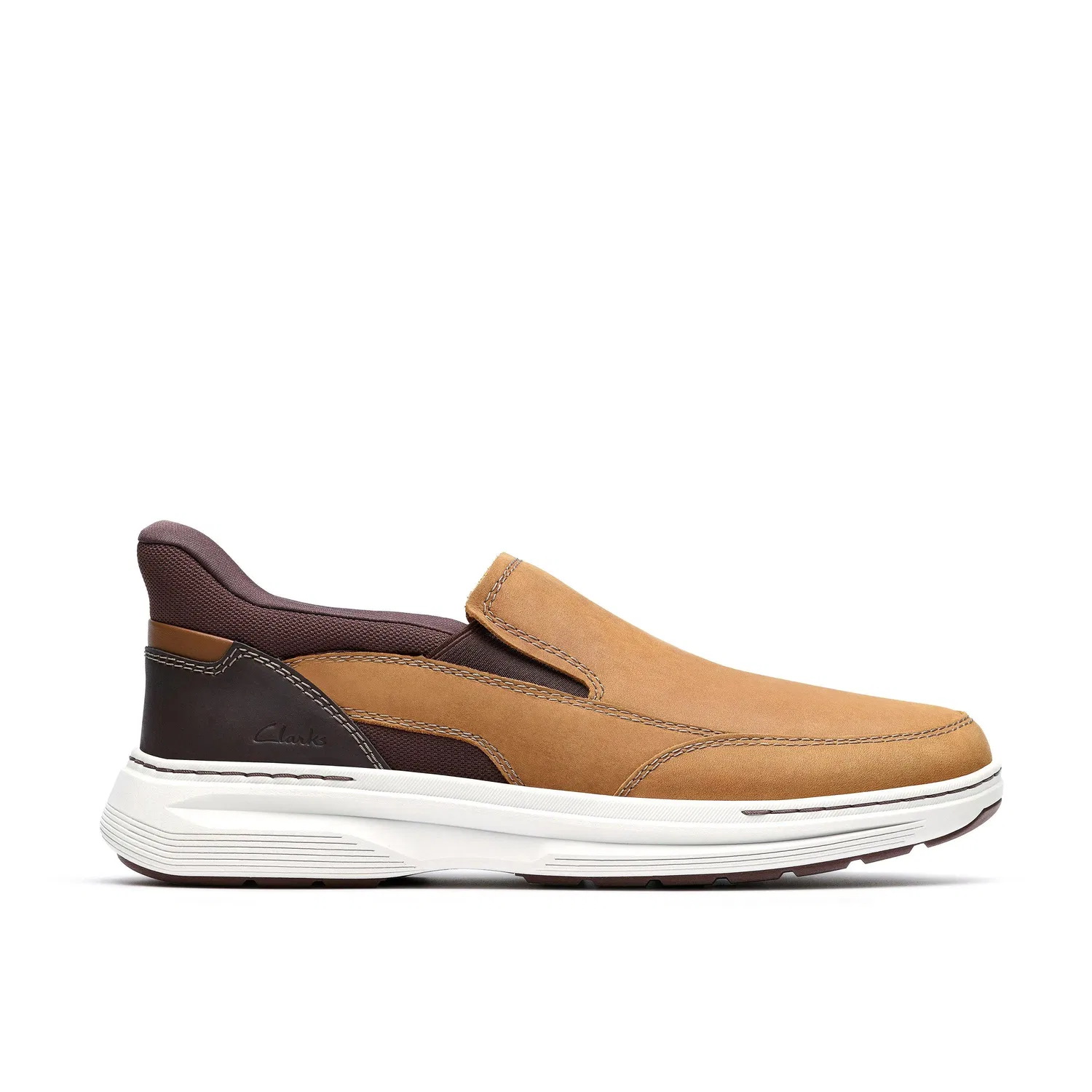 Туфли мужские leather Clarks, светло-коричневый