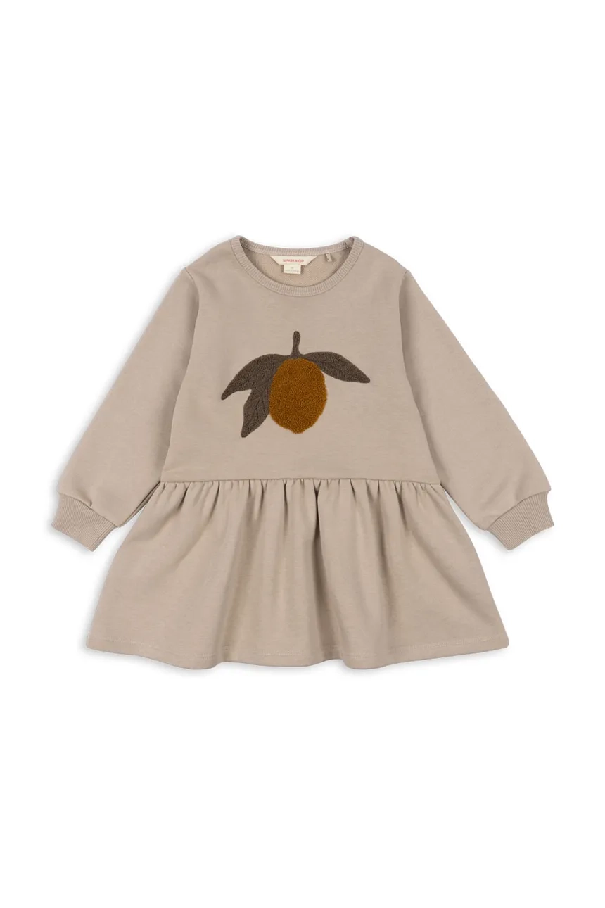 

Платье для маленькой девочки LOU TERRY SWEAT DRESS OCS Konges Sløjd, бежевый