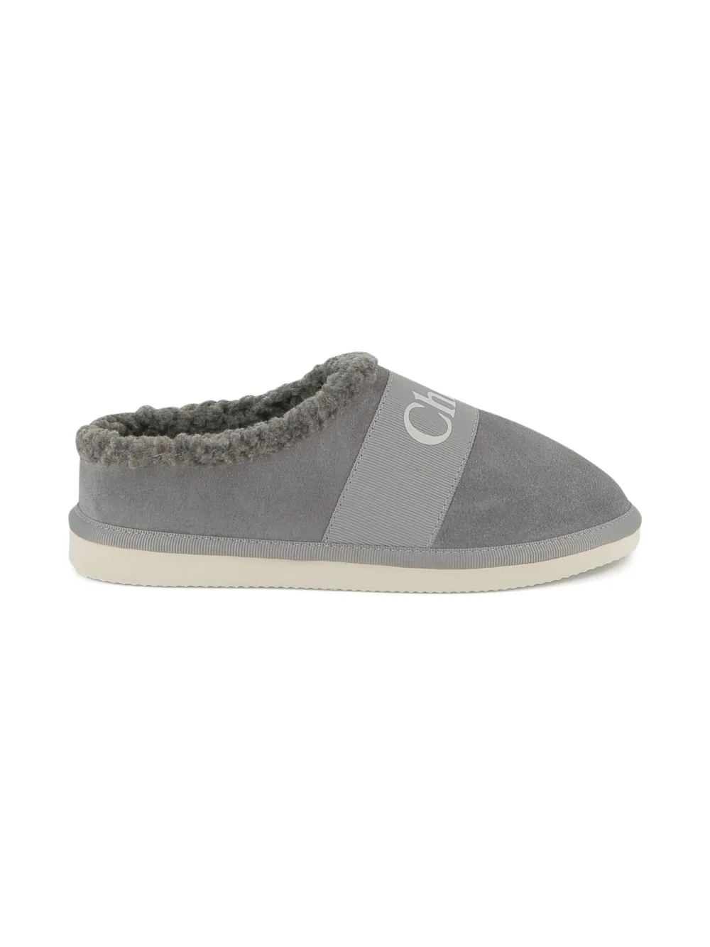 

Слиперы с логотипом Chloé Kids, серый