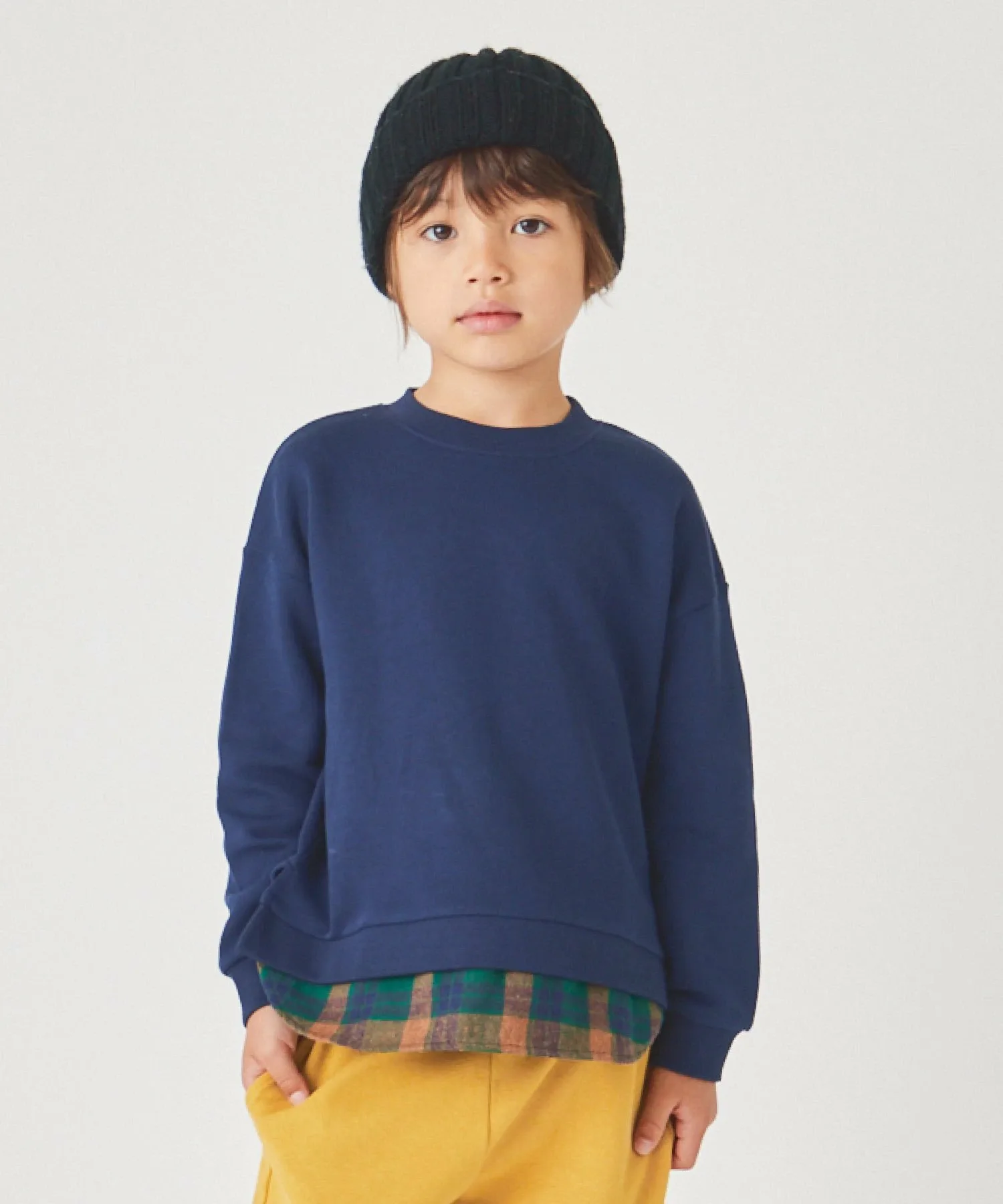 Дизайнерская толстовка с асимметричным низом Ever Closet, Navy