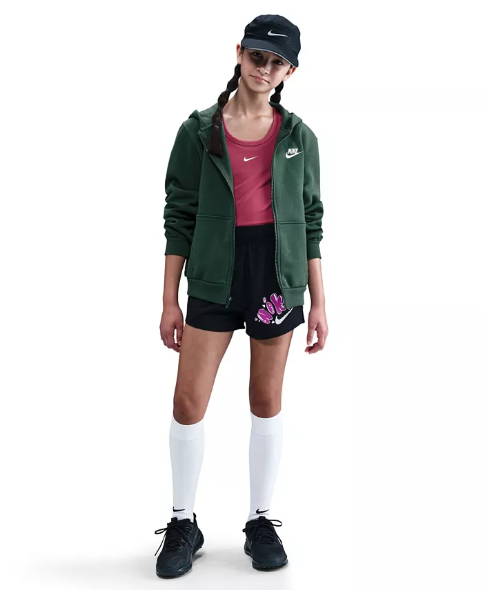 

Спортивные шорты Dri-FIT One Woven с высокой талией для больших детей Nike, черный