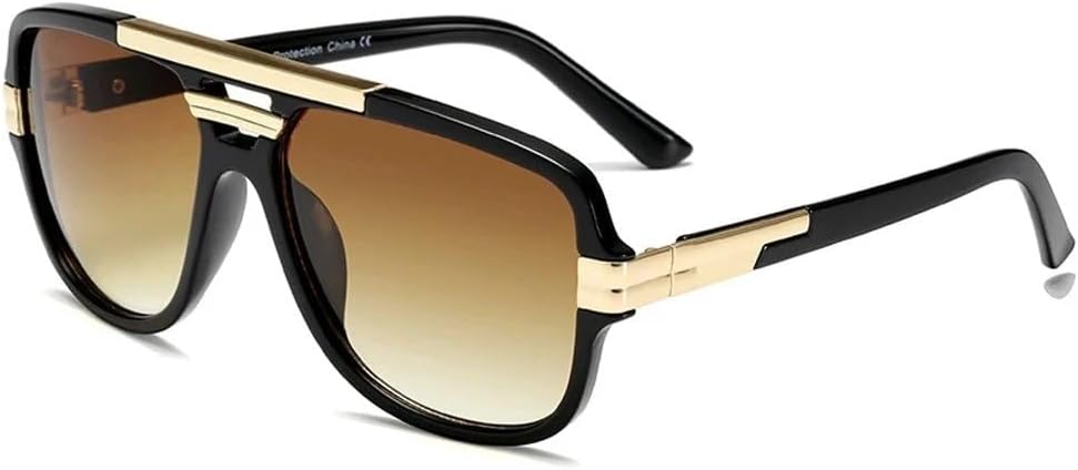 

Мужские солнцезащитные очки в винтажном стиле, квадратные мужские солнцезащитные очки, роскошные солнцезащитные очки с градиентным переходом цвета Shades de sol hombre GHVWYX, 01 Black-tea