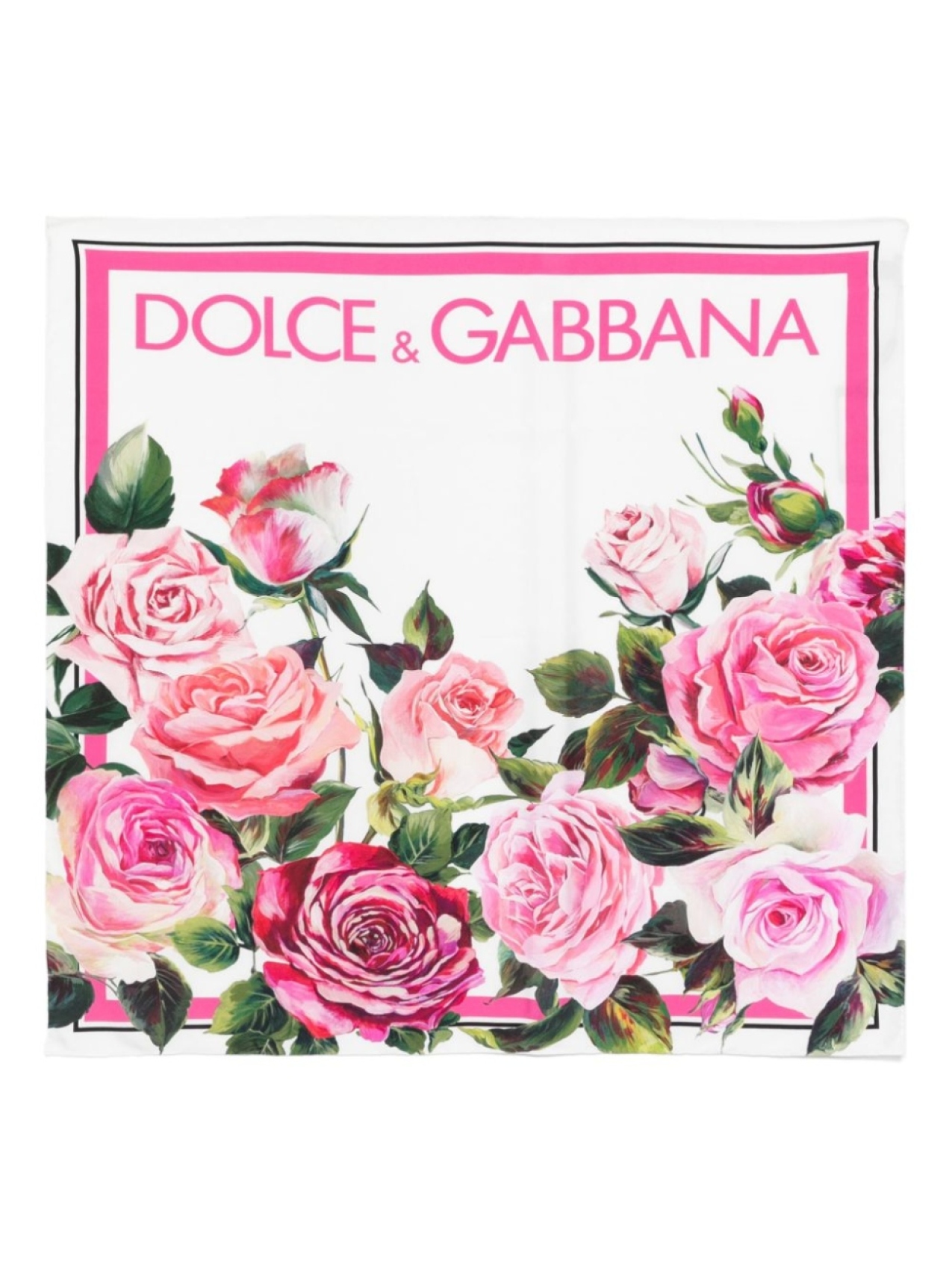 

Шарф с цветочным принтом Dolce & Gabbana, белый