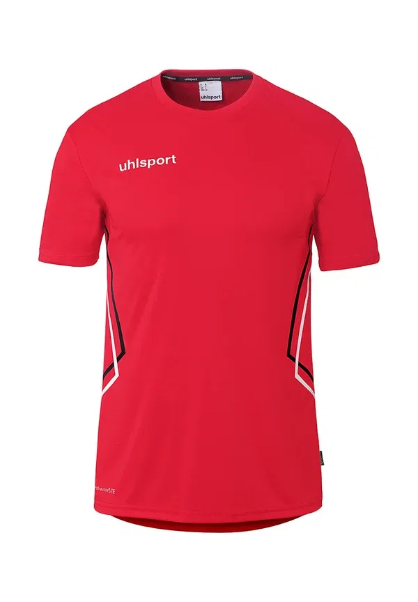 Футболка тренировочная Uhlsport equipe 29 kids print, красный белый черный