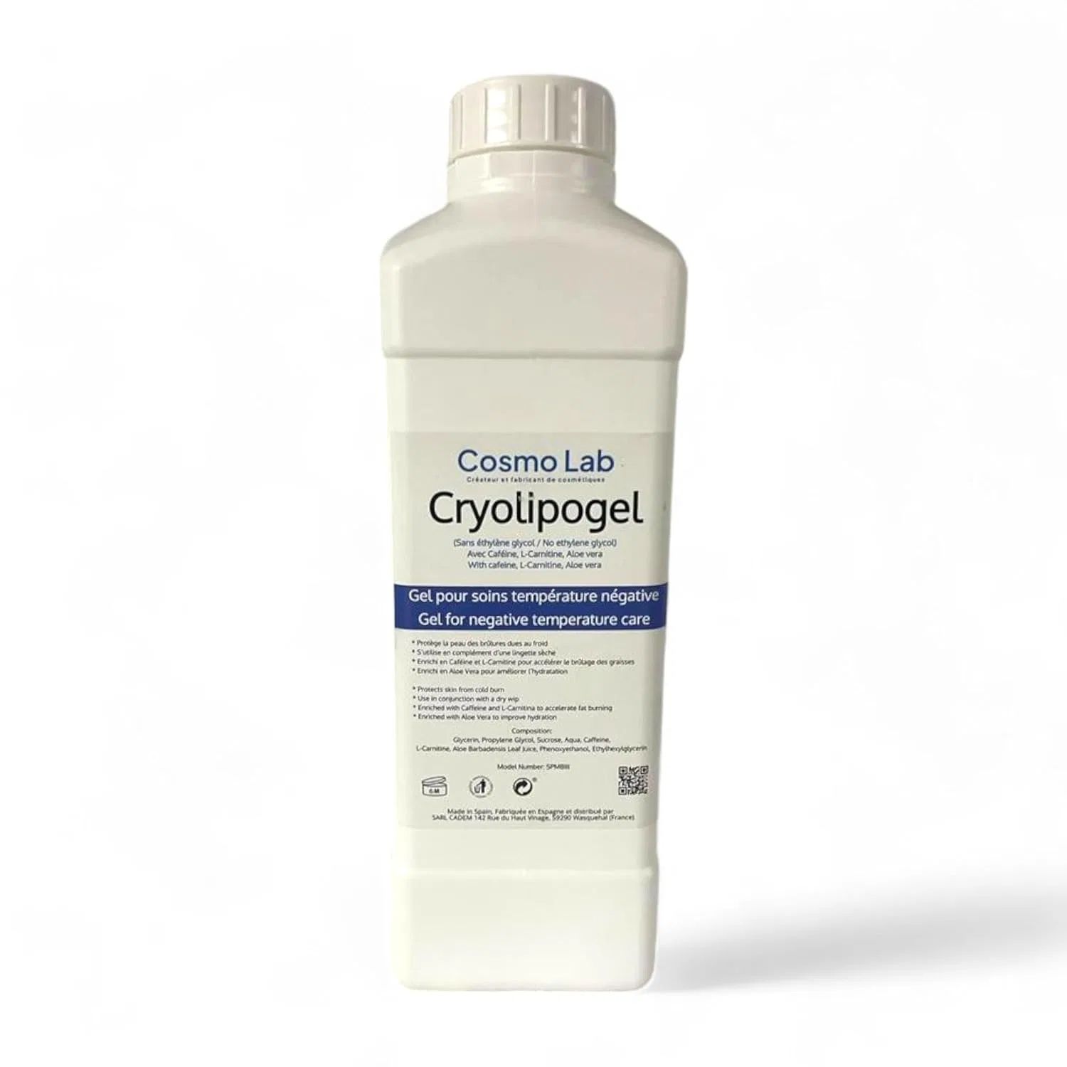 Криолипогель Cryolipogel Dry Membrane Gel Cryolipolyse, 1000 мл Cosmo Lab Clinic