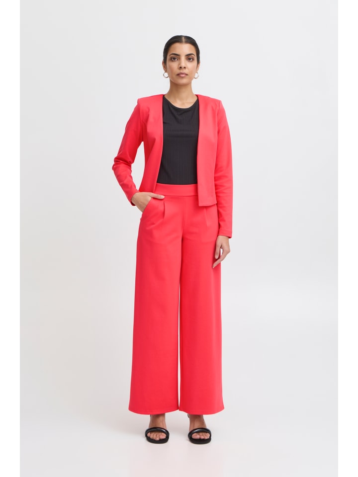 

ICHI Повседневные прямые брюки IHKATE, цвет герань