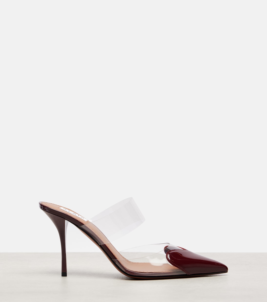 Le Cœur 90 мюли из лаковой кожи и полиуретана Alaïa, Rouge Grenat — фото 4