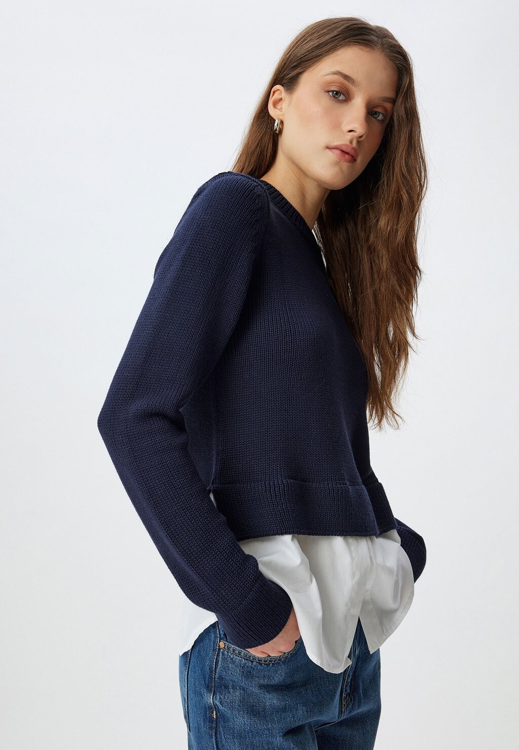 

Джемпер CREW NECK Koton, темно-синий